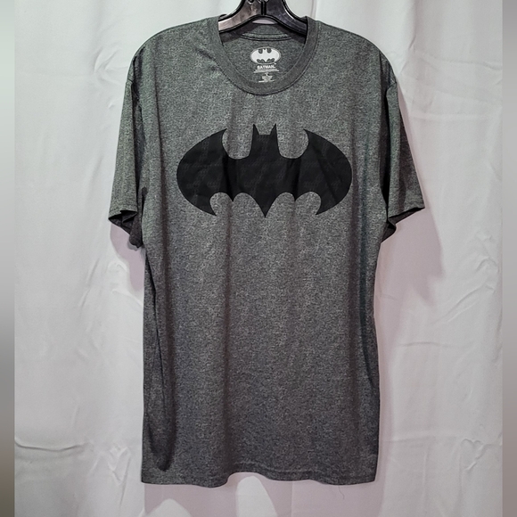 Batman Men's Gray Logo Graphic Short Sleeve T-Shirt Size XL - Picture 2 of 5